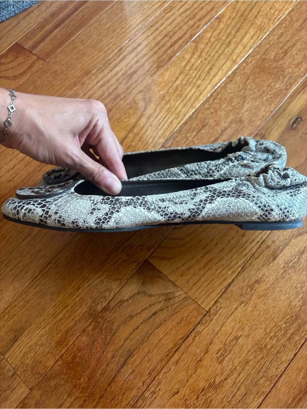 Tory Burch snakeskin ballet flats